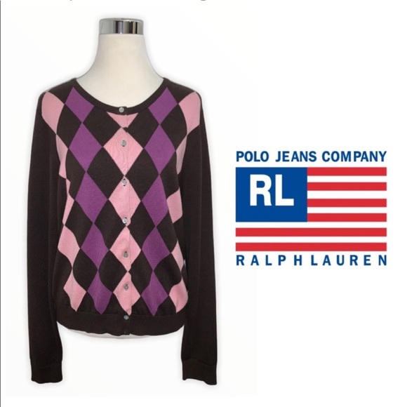 POLO Jeans Co. Argyle Cardigan - Picture 1 of 6